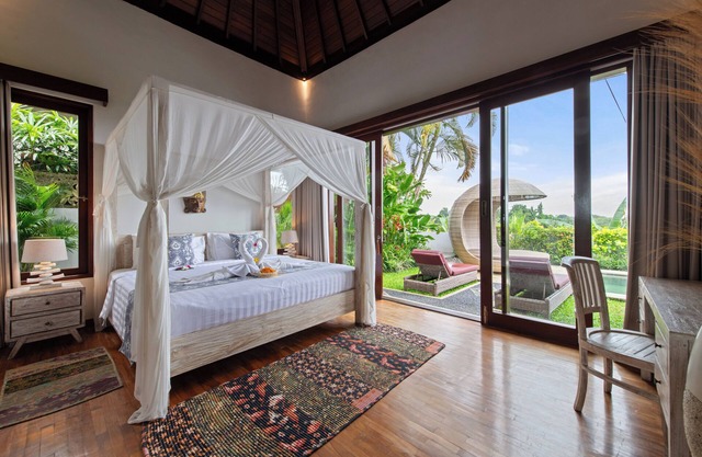 Villa Piscine privée Sahaja 4 entourée de rizières