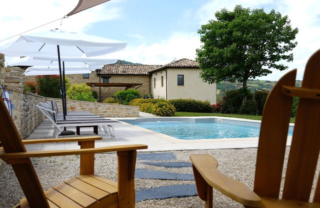 Villa with stunning views of the hills and private pool.