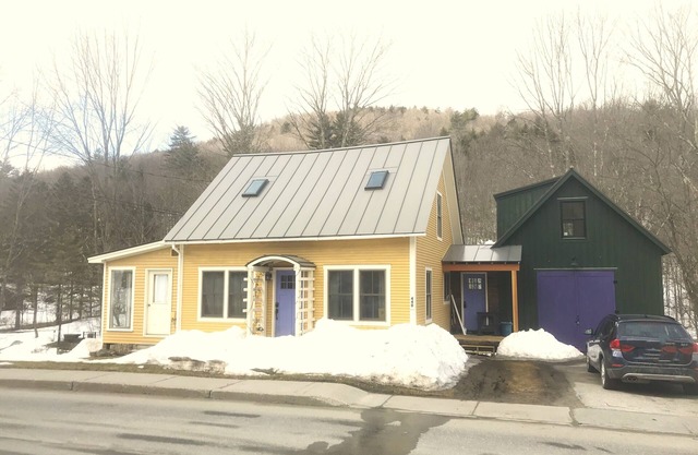 VILLAGE HOUSE WITH COVERED BRIDGE VIEW