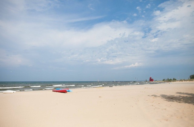 Vintage plage du lac Michigan Cottage