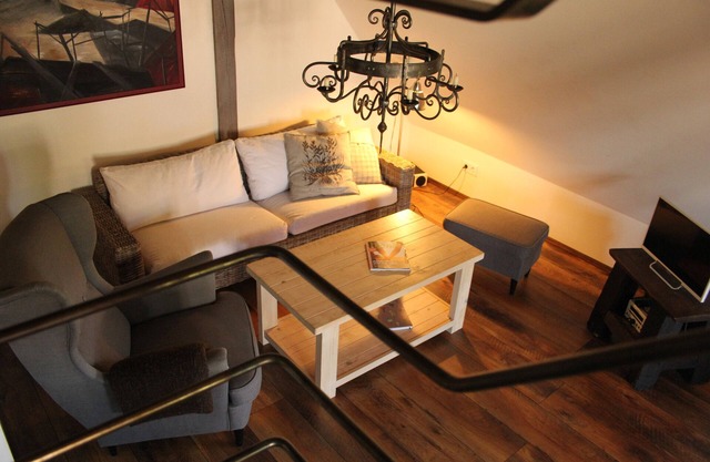 Appartement de vacances "Vogelsang" sur deux étages avec cheminée et terrasse.