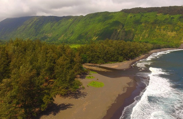 Échelonnement Waipio Valley et Ocean View