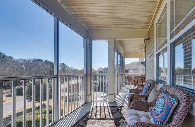 Walk to Crow Creek Golf Club: Condo w/ Pool!
