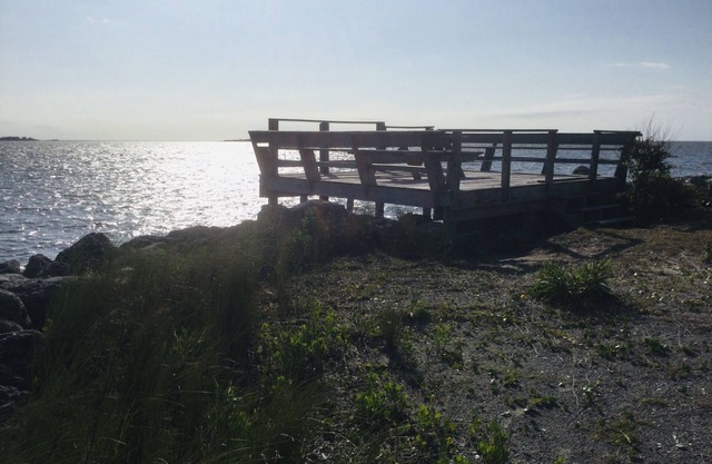 Watch the sun rise from this waterfront home.