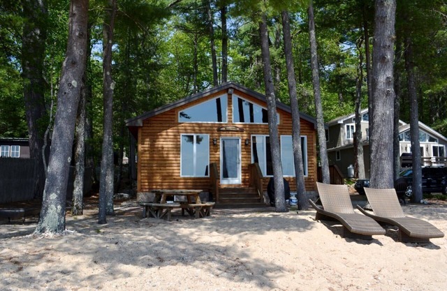 Waterfront cabine avec Sebago privé Beach Lake