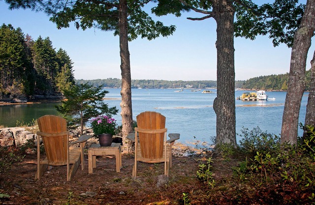 Bord de l'eau privé situé sur 5 acres péninsule avec Dock et d'amarrage