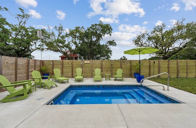Beach house with a pool and a view of the Gulf!