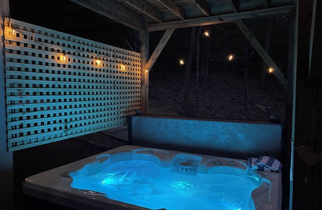 Log privé, 2 chambres / 2 salles de bain avec bain à remous sur 5 hectares privés