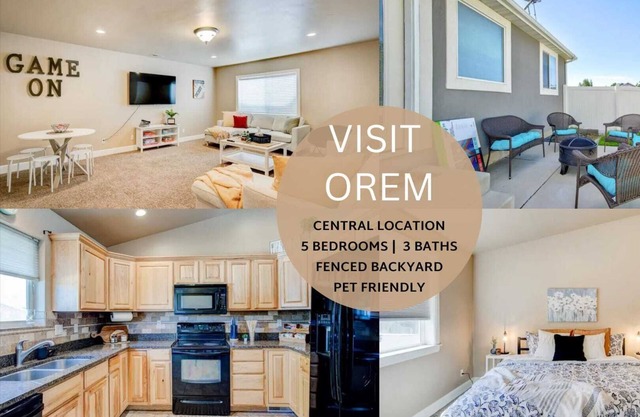 Wide & Fenced Backyard, Garage, King Bed!