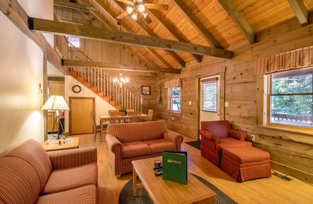Wilderness Resort 2-level Presidential log cabins make the perfect getaway!