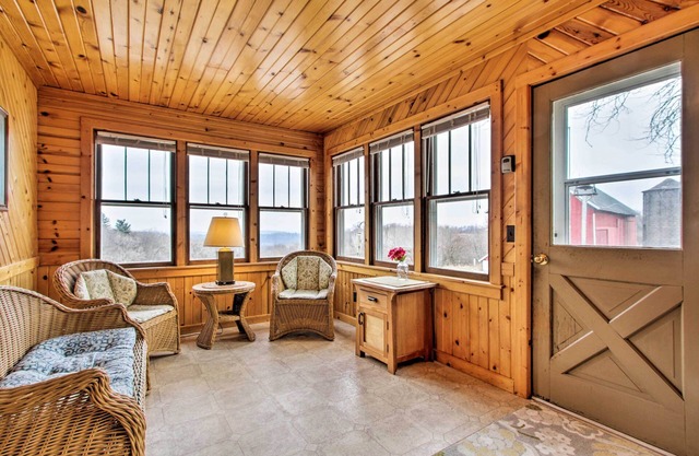 Wisconsin River Valley Farmhouse: Fire Pit & View