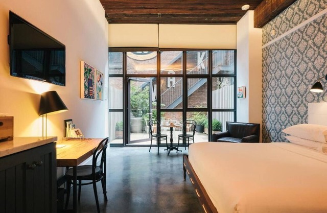 Industrial-Chic Brooklyn King, Wythe Hotel, City & Sunset Views