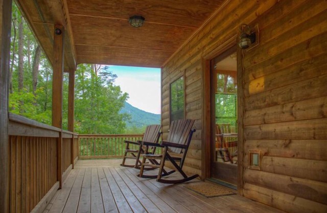 Yonah View Lodge | 2 BR Cabin w/ Spacious Decks, Hot Tub, Fire Pit, Near Helen