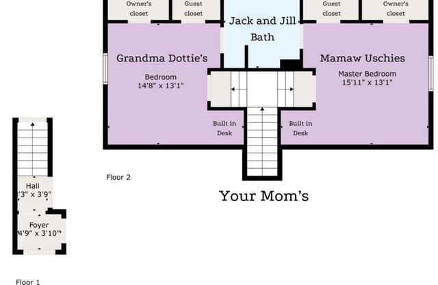 Your Mom’s Place Downtown Greensboro - Two Private Bedrooms