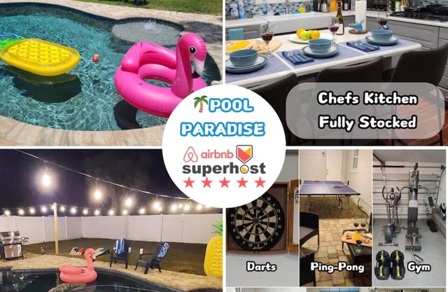 Your St Pete and Clear Water Close Builtin Pool King Bed Full Kitchen Island