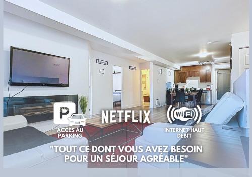 Montreal-Nord Appartement | Élégant et cosy - 2 chambres bien équipé et parking gratuit