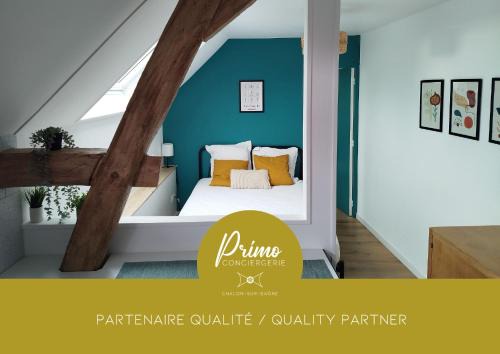 Chalon-sur-Saone Appartement | Évasion urbaine studio moderne à Chalon - BY PRIMO C0NCIERGERIE