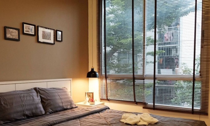 Samsen Nok Copropriété | 01. Cuisine 1 BR complète + Wifi + vie locale + Proche MRT