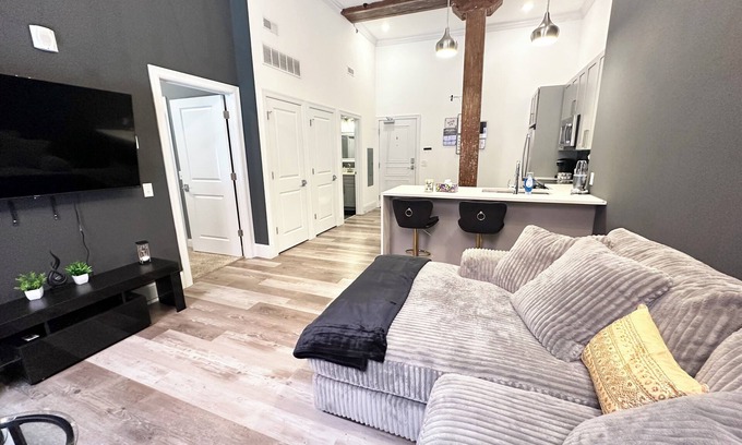 Lafayette Square Appartement | 1-bedroom Apartment with gym, rooftop hot tub, WiFi in fabulous St. Louis!