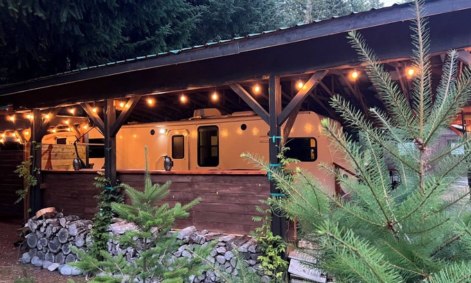 Packwood Maison | 1-bedroom travel camper @ end of high valley with King Bed, hdtv, bbq,WiFi, AC