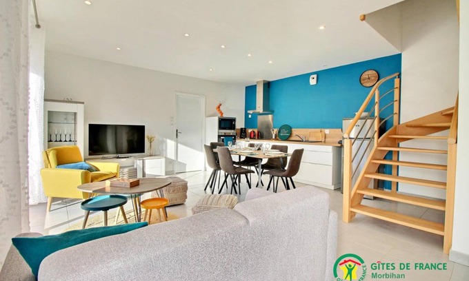 Surzur Maison | 100 m² Gîte ∙ 3 chambres ∙ 6 personnes