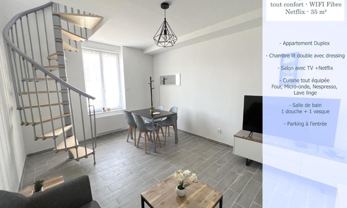Gond-Pontouvre Appartement | 180B - Duplex T2 Tout Confort - Wifi Netflix