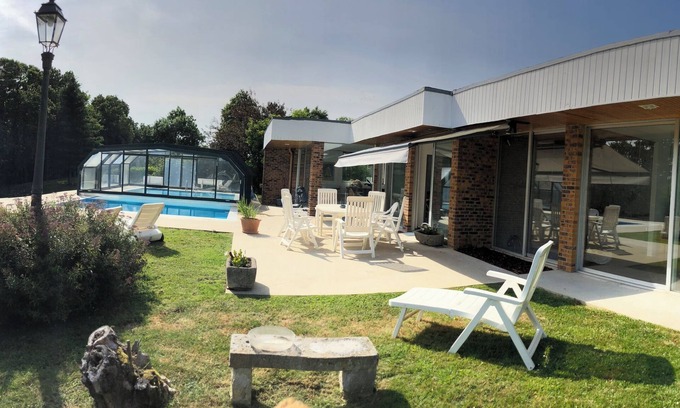 Manneville-sur-Risle Maison | 1975 ARCHITECT HOUSE renovated with swimming pools on 4000 m2 near HONFLEUR