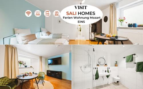 Bietigheim-Bissingen Appartement | 1BR 2Beds - kleiner privater Innenhof- Barrierefrei! -frisch saniert - Mozart EINS