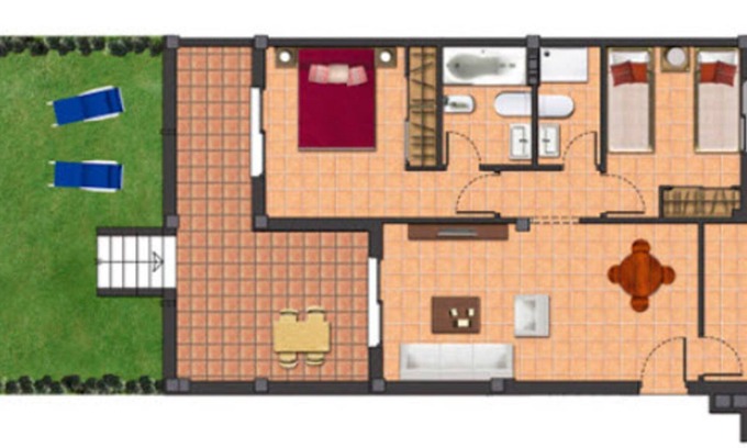 La Linea de la Concepcion Maison | Appartement de 2 chambres avec bloc de jardin 1 (Appartement 1)