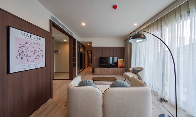 Huai Khwang Appartement | 2-bedroom apartment in pleasant Bangkok with WiFi, AC, fitness room