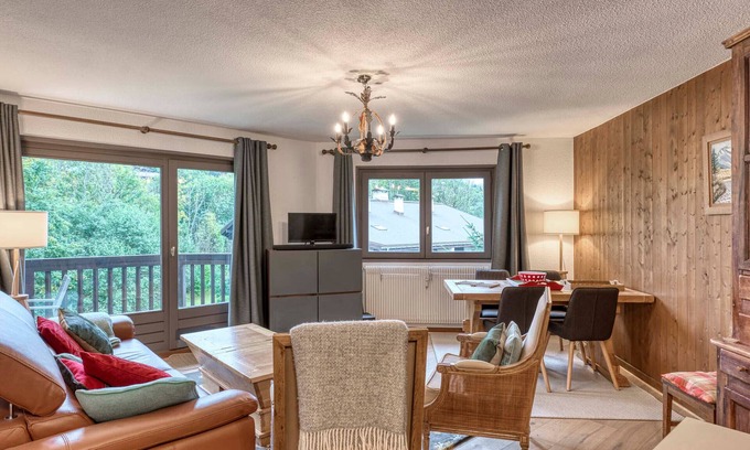 Megeve Appartement | Appartement 2 chambres avec piscine et wifi, proche centre Megève