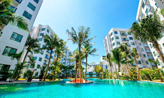 Jomtien Copropriété | 2-bedroom condo in delightful Muang Pattaya with AC, WiFi, fitness room