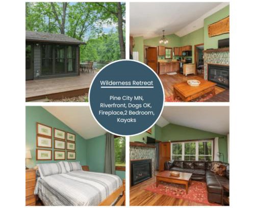 Pine City Maison | 2 bedroom-Riverfront-Fireplace - Pet ok