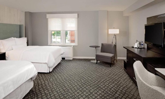 Morristown Maison | 2 Beds Hotel Room with Complimentary Parking & Wine Bar Access - Pets Allowed