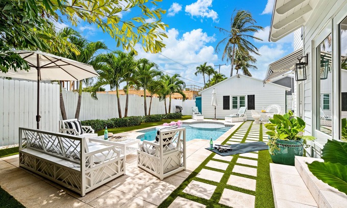West Palm Beach Maison | Heated Pool | Walkable | Intracoastal | 5min to Bch