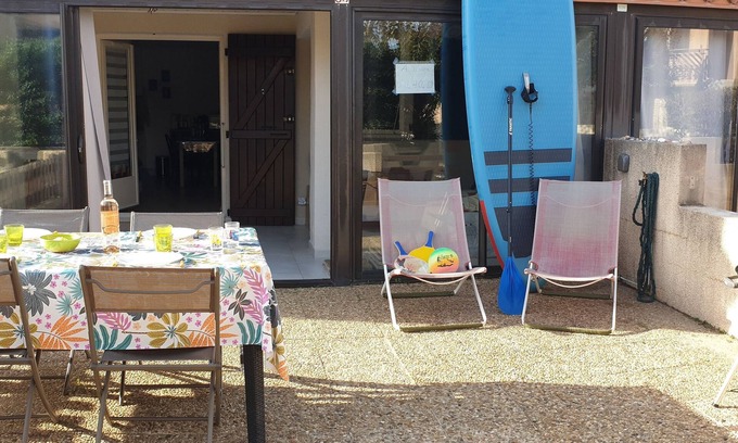 Leucate Appartement | Appartement 2 pièces+cabine clim en rez de jardin