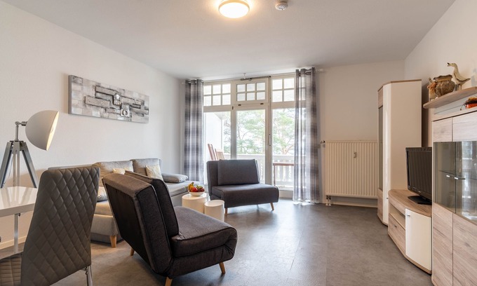 Binz Villa | Appartements 2 pièces avec balcon et vue mer directement sur la promenade de la plage