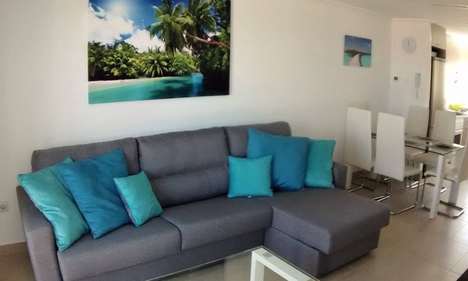 Torre de la Horadada Appartement | Jacuuzi, surplombe la piscine, à 5 minutes à pied de la mer, des bars et des restaurants