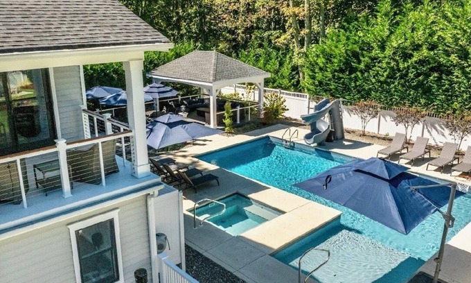 Cape May Court House Appartement | 3,000 sq.ft. 10 Guests, 4-Bed, 3-Bath, Pool, Spa, Outdoor Kitchen, Garden, WiFi.