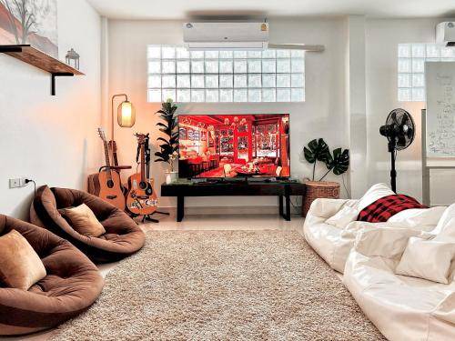 Arun Amarin Lit Et Petit-Déjeuner | 34 m² Chambre d'hôtes ∙ 4 personnes