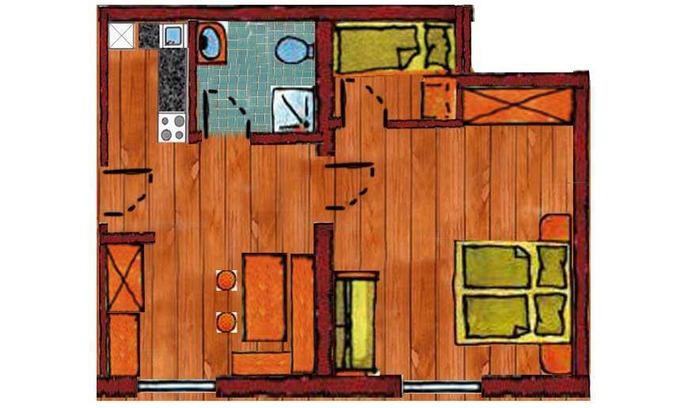 Muehlen Appartement | 35 m² Appartement ∙ 2 chambres ∙ 4 personnes