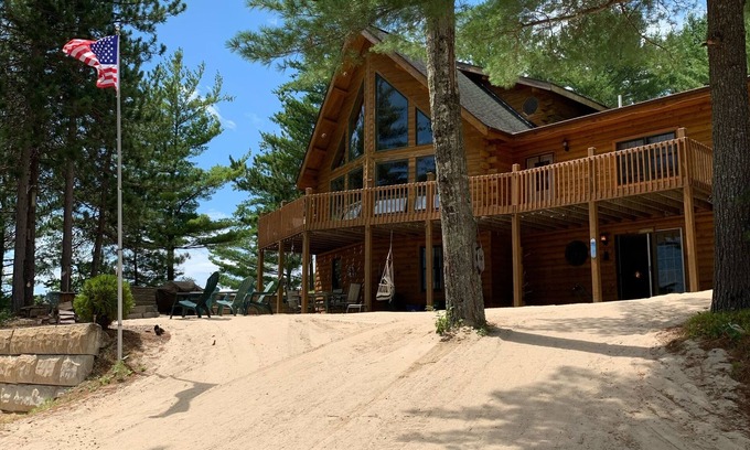 Pine River Pond Maison | Cabane en rondins sur Pine River Pond à Wakefield NH