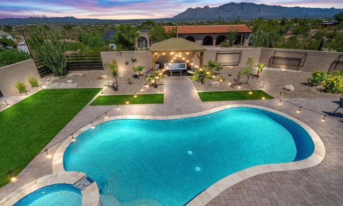 Tucson Maison | 4BR Home w/ Mountain Views, Pool, Spa, Firepit & Gazebo