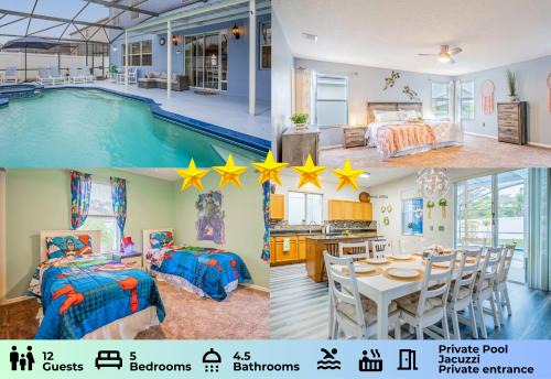 Windwood Bay Maison | 5 Bedroom Villa l 12 min to Disney l Themed Rooms l Orlando Area
