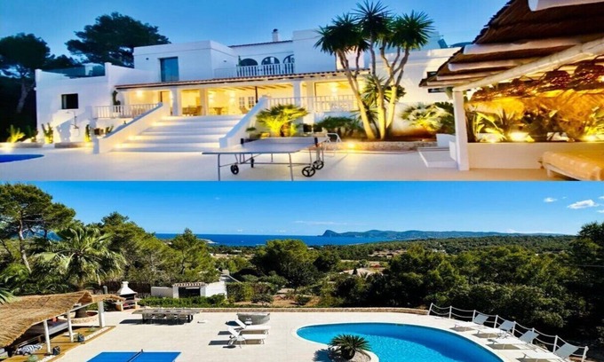 Cala Comte Villa | Villa 5*. Superbe vue mer. Piscine chauffée. Plage 15 minutes à pied.