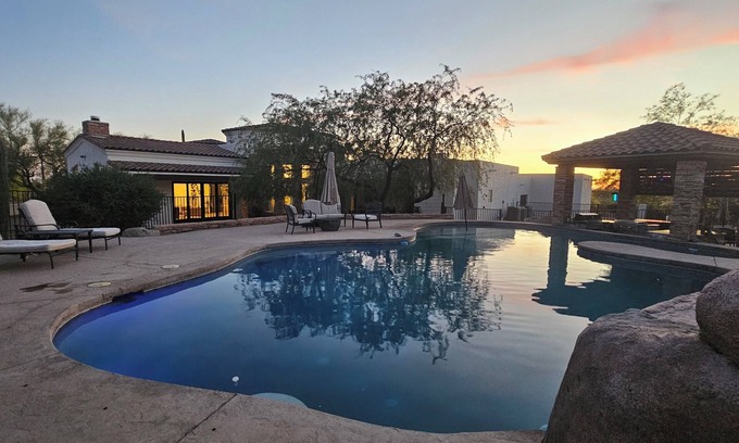 Apache Junction Maison | 5054 sqft Luxury 4-bed 5.5 bath w/ Theater, GameRm, Pool, fitness room on 2.5 ac