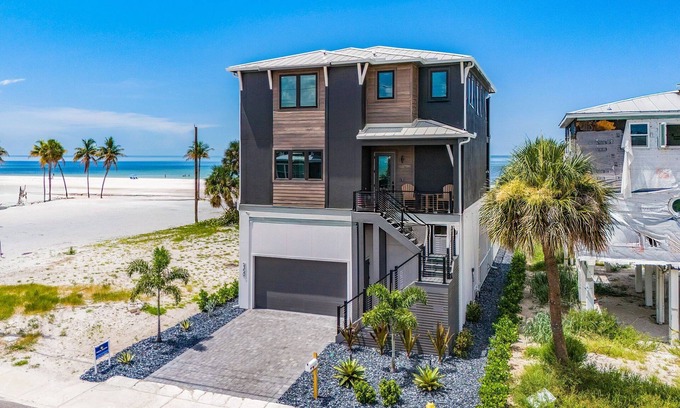 Mid Island Maison | 5350 Chasing Sunshine: 5BD/4.5BA Pool Home, Steps to Sand!