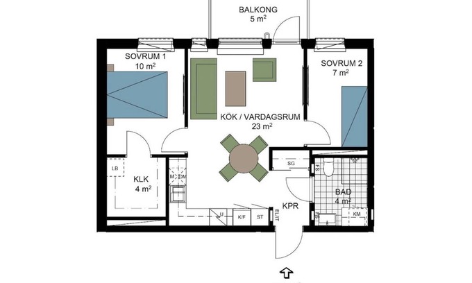 Jakobsberg Appartement | 54 m² Appartement ∙ 2 chambres ∙ 3 personnes
