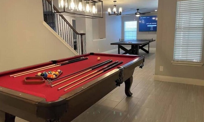 Stone Oak Maison | 6 bed 120” theater ping pong pool table Stone Oak