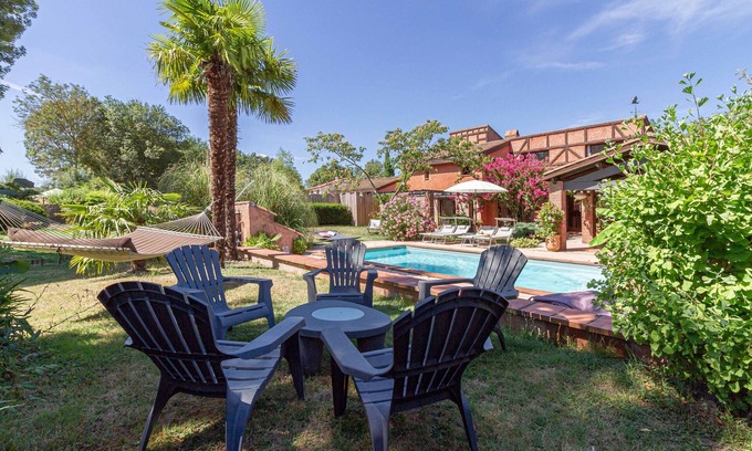 Pin-Balma Maison | A 6 km de Toulouse-est, grande villa 5 chambres, calme écrin de verdure
